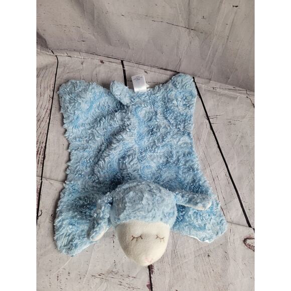 Gund Winky Mini Comfy Cozy BlueLamb Security Blanket Lovey Baby Satin Sheep - Picture 2 of 7